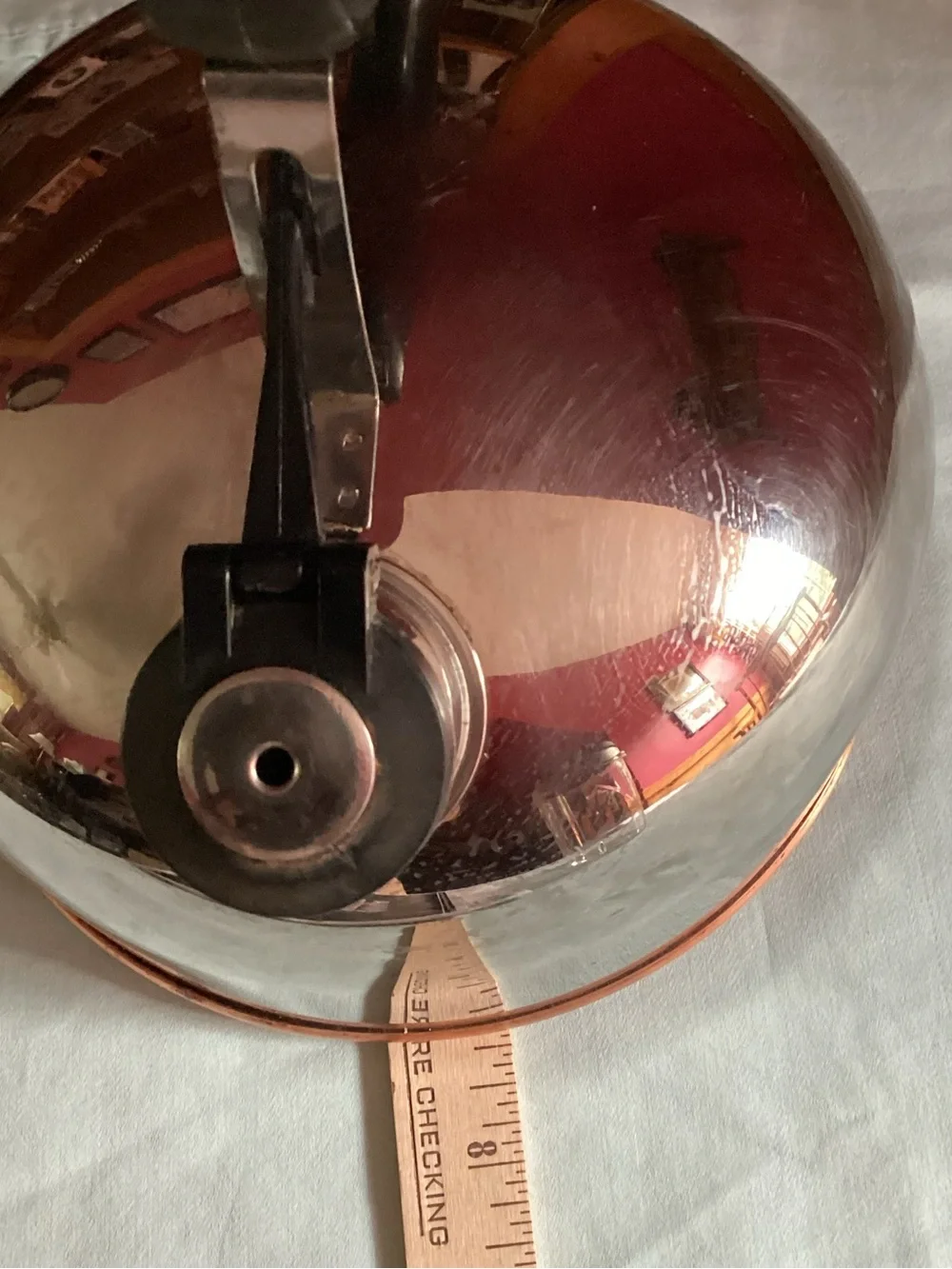 Vintage Revere Ware 7” Copper Bottom Whistling Tea Kettle